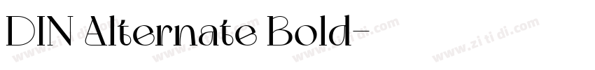 DIN Alternate Bold字体转换